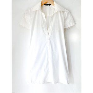 BCBG MAXAZRIA BLOUSE WITH SELF TIE BLACK BELT